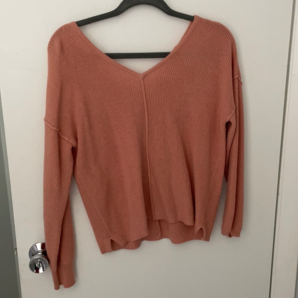 Baby pink  sweater with buttons on back